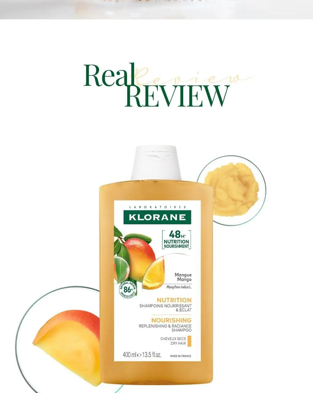 [손상 & 건조모발] 클로란 망고버터 데미지 리페어 샴푸 400ml 상세페이지 8